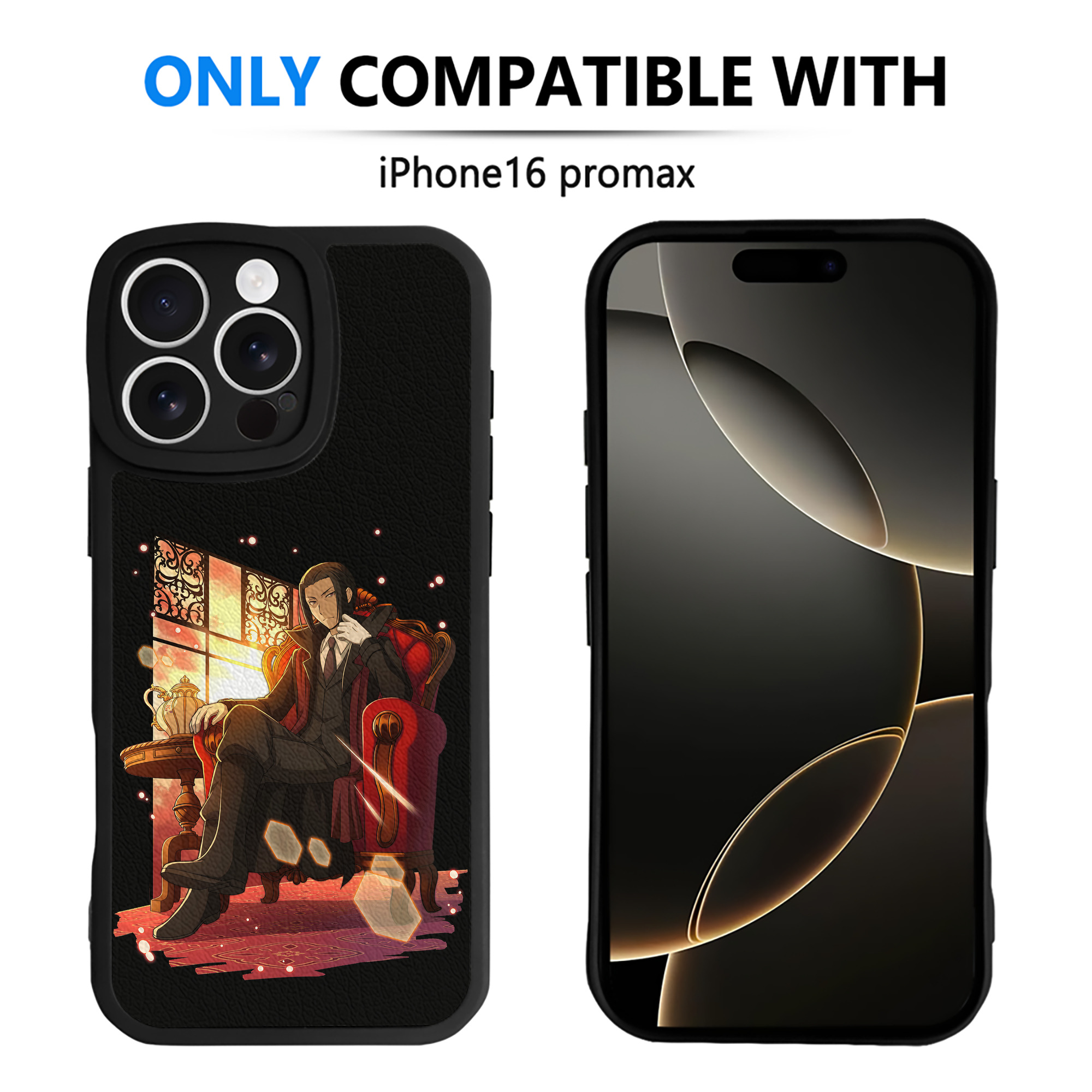 （画像用） 文豪ストレイドッグス Bungo Stray Dogs 【iPhone 16シリーズ対応】シリコンスマホケース（レザー調） 材質：シリコン